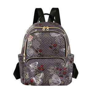 Vintage Plants Butterfly Women’s Backpack Purse Causal Daypack Work Travel💛